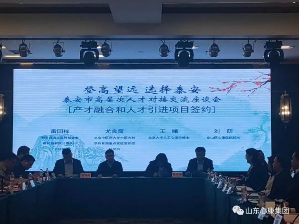 泰安市高層次人才對接交流座談會：共筑明日輝煌，京泰人才合作迎新機遇！